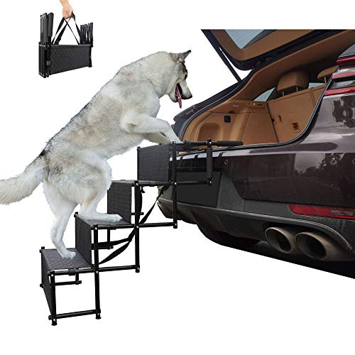 maxpama Portable Upgraded Non-Slip Pet Dog Ramp for Car，SUV, Trucks,Couch and High Bed