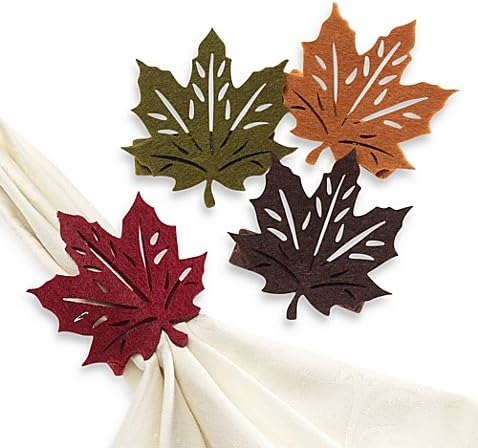 Fall Leaf Napkin Rings (Set of 8)