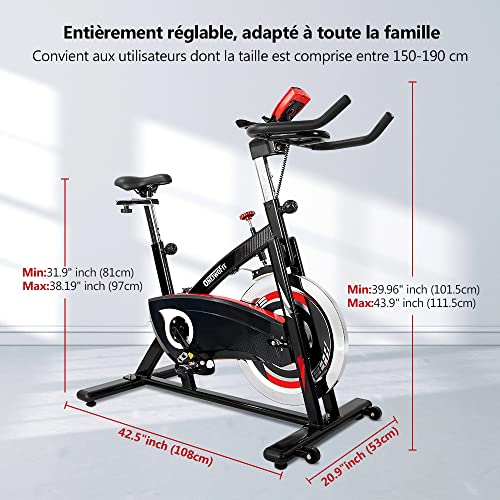 ONETWOFIT Indoor Cycling Bike, cyclette silenziosa...