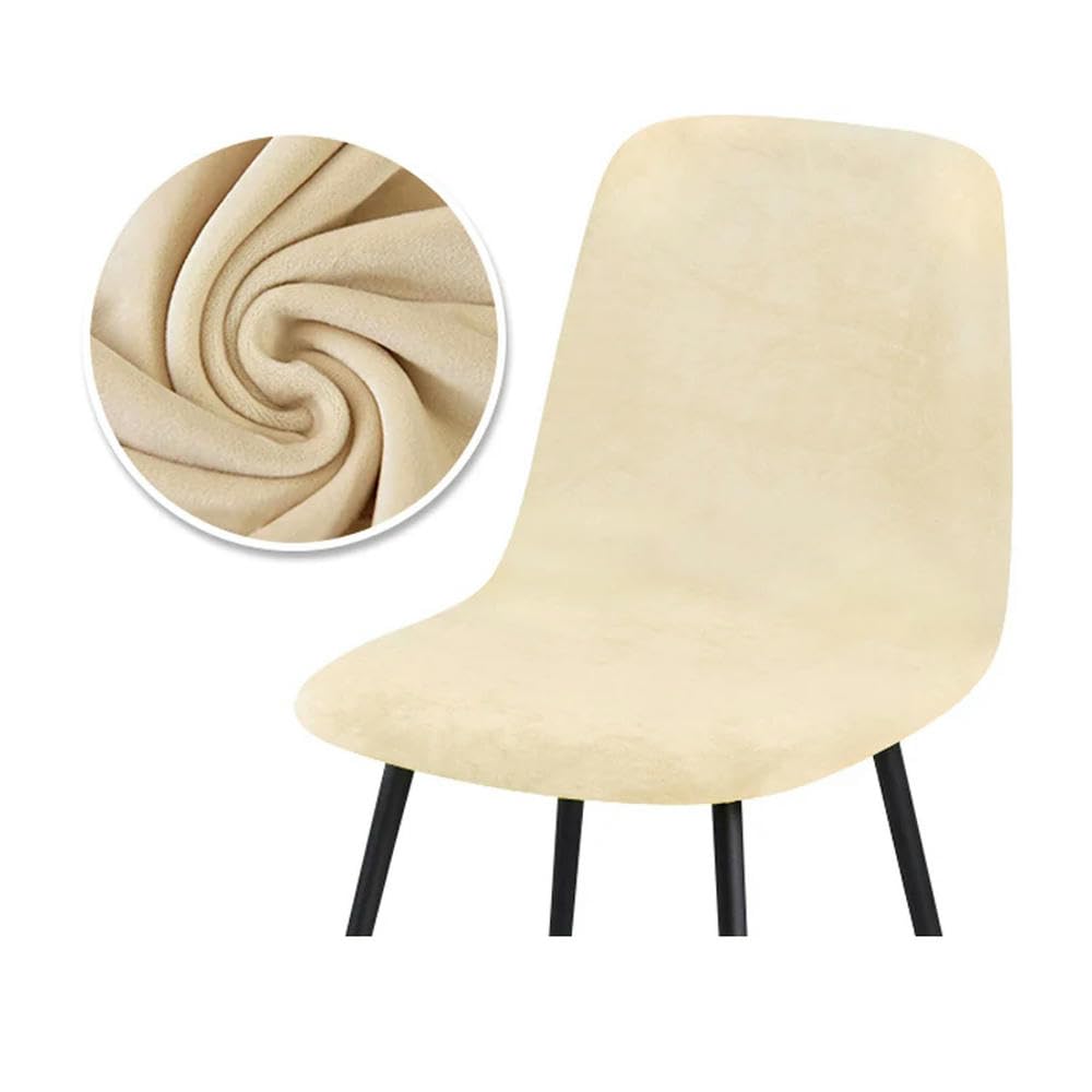 GUOZIF 2/4/6 Velvet Short Back Chair Cover Stretch Slipcovers Elastic Seat Chair Covers Dining Room Bar Office Party Banquate