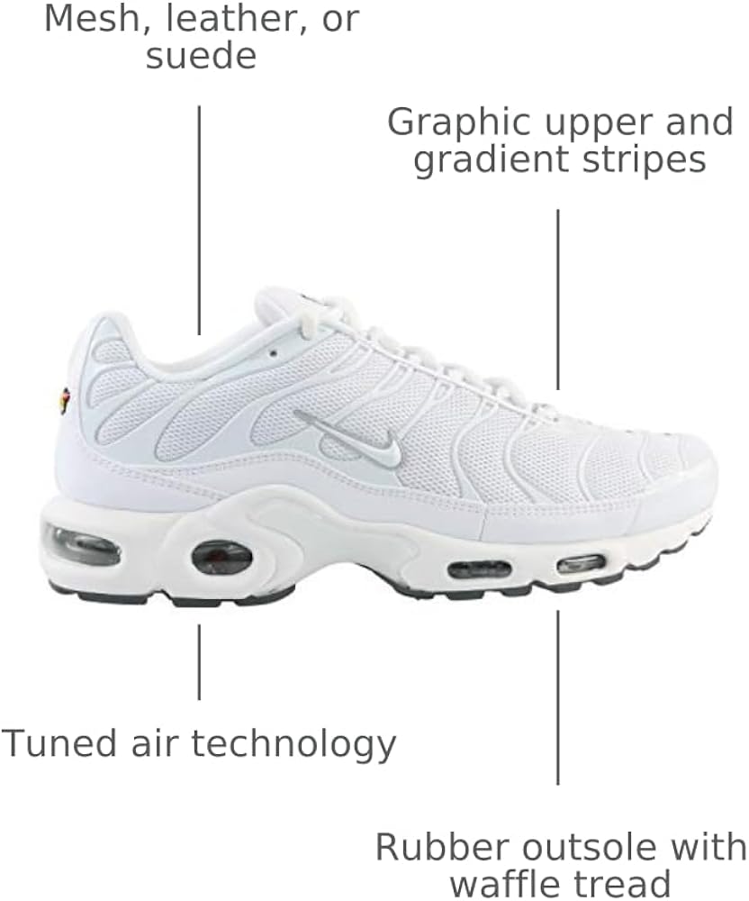 Amazon.com | NIKE AIR MAX PLUS WHITE | Fashion Sneakers