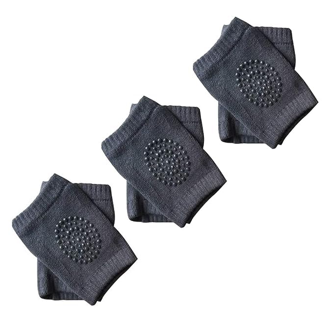 3 Pair Children Knee Pads for Crawling Children Knee Protectors Anti Slip Knee Support Cushioned Knee Guards for Infants Toddlers and Crawling Stage (Multicolor)-image-30
