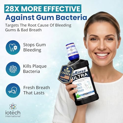 ioRinse Ultra Periodontal Rinse & Gum Mouthwash, Alcohol Free Mouth Rinse for Gum Disease, Fights...
