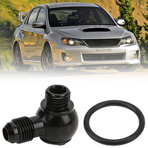 AN-6 Banjo-Adapter, AN-6 Banjo-Adapter auf ORB-6 9/16 UNF Bolzen Aluminium Niedrige Höhe Präzises Schwarzes Autozubehör Cover