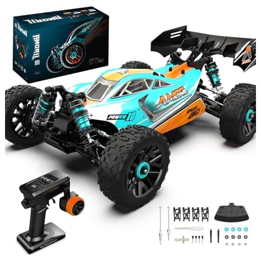 AMORIL 1:14 Fast RC Cars for Adults,Top Speed 70+KMH Hobby Remote Control Car, 4X4 Monster Truck Racing Buggy,Electric Vehicle Toy Gift for Kids with Oil-Filled Shocks,Upgraded Powder Gear Parts…