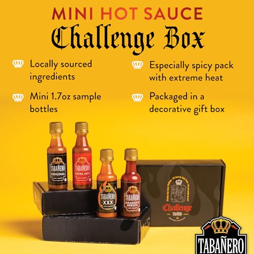 Tabanero Mini Hot Sauce Challenge Box By Tabañero, Original, Extra Hot, Xxx Hot & Dragon’S Breath, Hot Sauce Gift, Gluten Free, All Natural, Low Sodium, Vegan, Kosher thumb #7