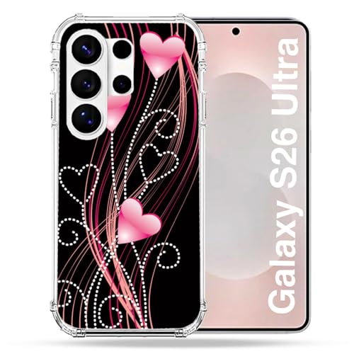 Coque Samsung S26 Ultra renforcée amour coeur rose finition premium