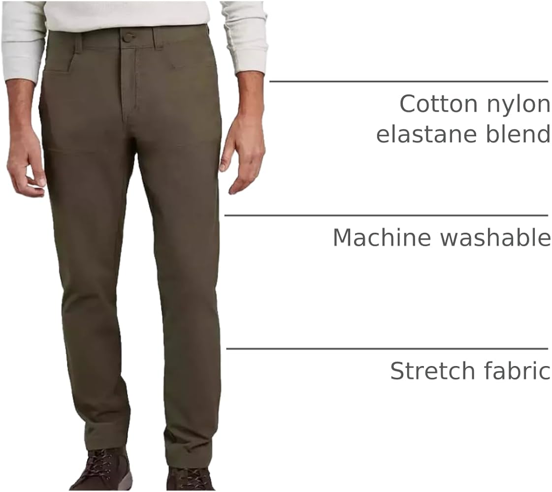 KIRKLAND Signature Men's Stretch Tech Pants (US, Waist