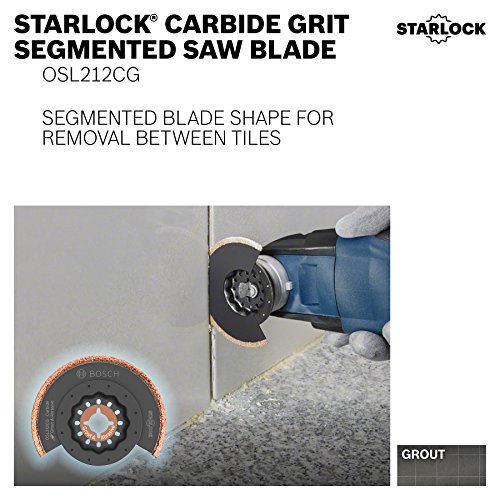 Bosch OSL212CG Starlock Oscillating Multi Tool Carbide Grit Segmented Saw Blade, 2-1/2