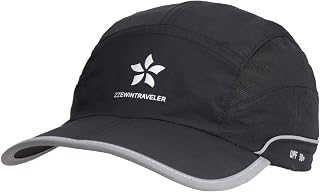 ZZEWINTRAVELER UPF50+ Running Cap Quick Dry Sports Hats Reflective Lightweight Unstructured Baseball Cap for Unisex