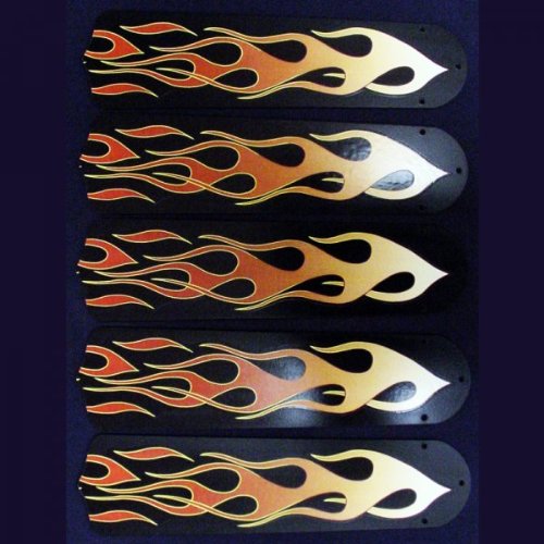 Ceiling Fan Designers 52SET-KIDS-KF Flames 52 in. Ceiling Fan Blades Only