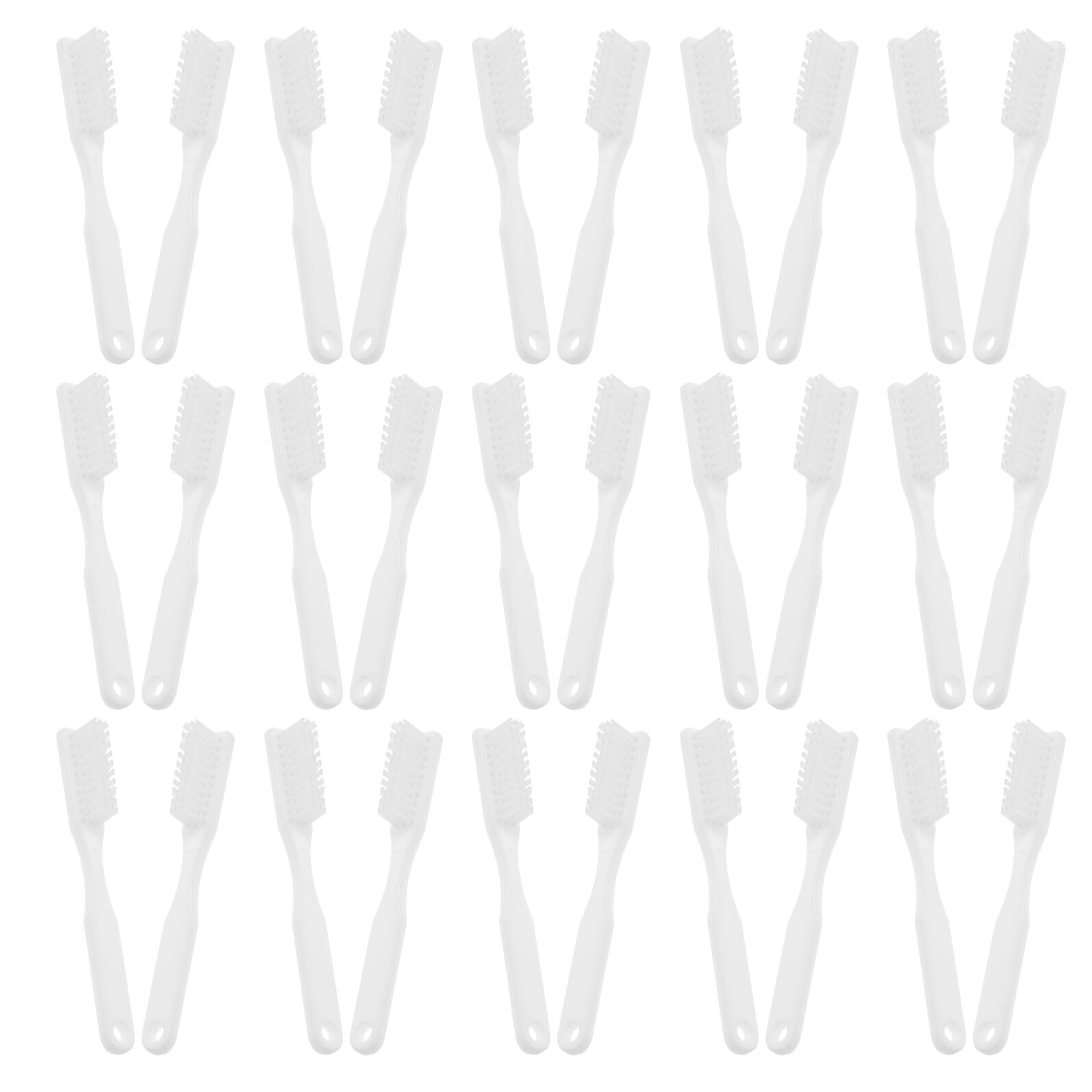 FRCOLOR 100 Pezzi Spazzolino da Denti Setole Morbide Manico Corto e Antiscivolo per Carceri Viaggio e Campeggio Pulizia Setole Triple Durata Elevata Polimeri Resistenti