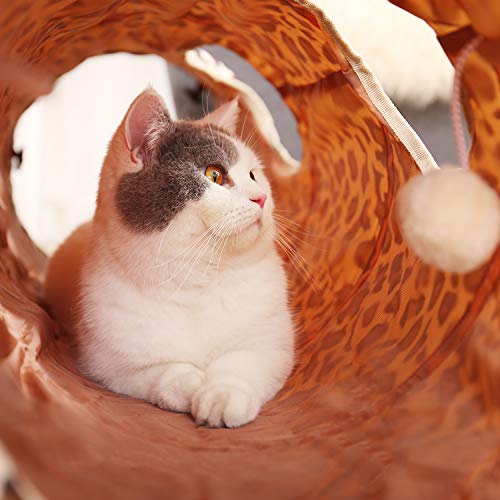 Image of PAWZ Road XL Collapsible Cat Tunnel for Fat Cats & Rabbits - 51 inchx12 inch Extra Wide Pet Play Tunnel with 12-Inch Diameter for Large Cats, Small Dogs