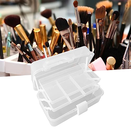 Image of Sunicon 3 Layer Folding Storage Box, Portable Multipurpose Handled Tool Box Sundries Organizer for Arts, Crafts,Cosmetic, Sewing, Toy (White)