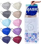 PAGE ONE 10 Colors KN95 Face Masks for Adults 50 Pack Disposable Masks, 5-Layer Breathable Cup Du...