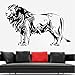 NSRJDSYT Adesivo murale Leone Adesivo Floreale Astratto Animale Selvatico Bellissimi Adesivi Predatori tribali Accessori Rimovibili per la Decorazione della casa 57x90cm