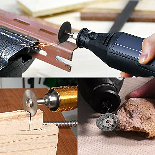ERYUE Discos de corte,Rodas de corte de diamante 10pcs Discos de corte de 22 mm de diâmetro com mand