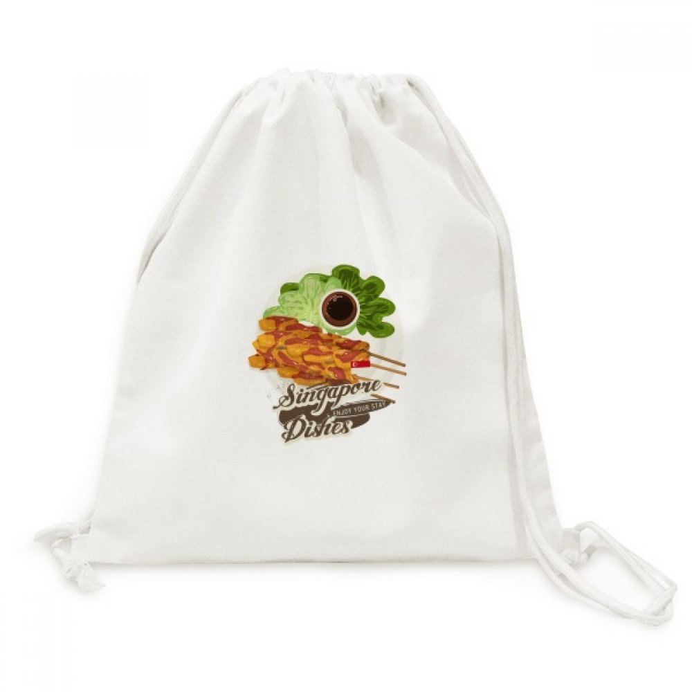 Sac à dos traditionnel Singapour satay en toile pour vos balades et sorties urbaines - 5