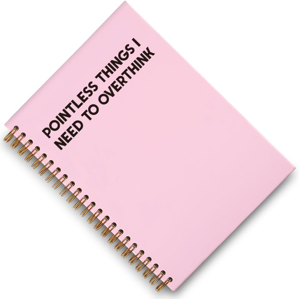 POINTLESS THINGS I NEED TO OVERTHINK Funny Notebook Gifts for Coworker, Women, Men, Humorous Office Gifts for Coworker, Women, Gag Office Gifts, WUW11