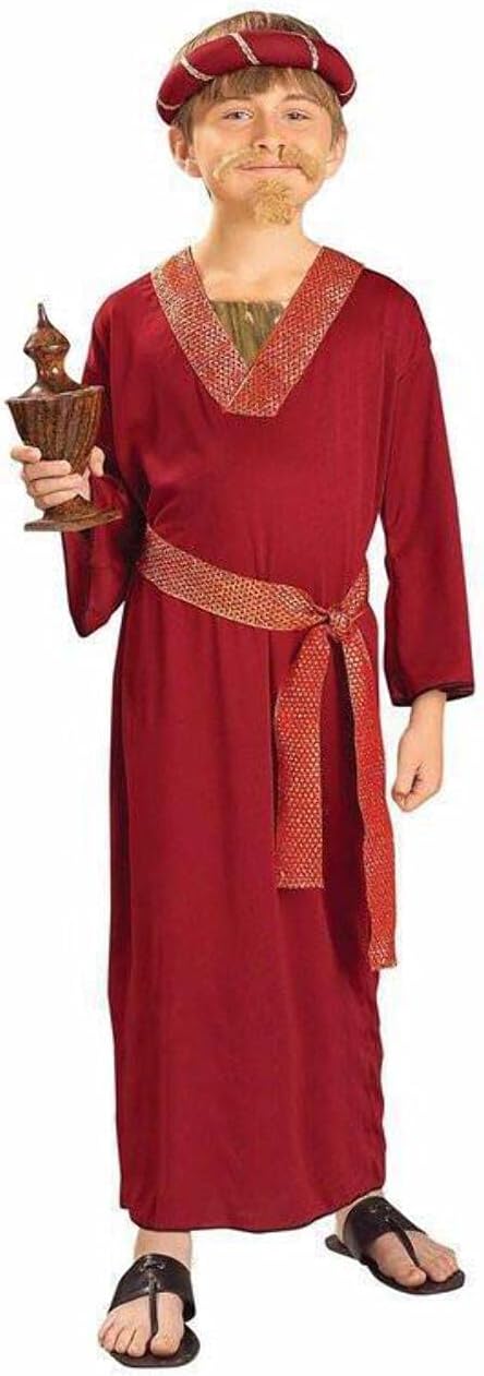Forum Novelties Child's Biblical Times Wiseman Costume, Burgundy, Small , Red