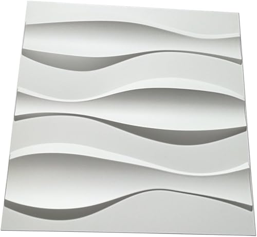 Miniatura 121 de Art3d Paneles para pared 3D para decoración de paredes de interior Rectángulo 3D Blanco,Rectángulo 3D,Negro -,Diamond,Blanco suave,white