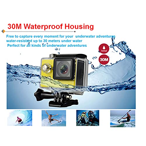 Cool Belle 4K Action cam 14MP WiFi Sports Kamera Ultra HD Unterwasserkamera 40m 170 ° Weitwinkel Zeitraffer 2x1050mAh… – Bild 6