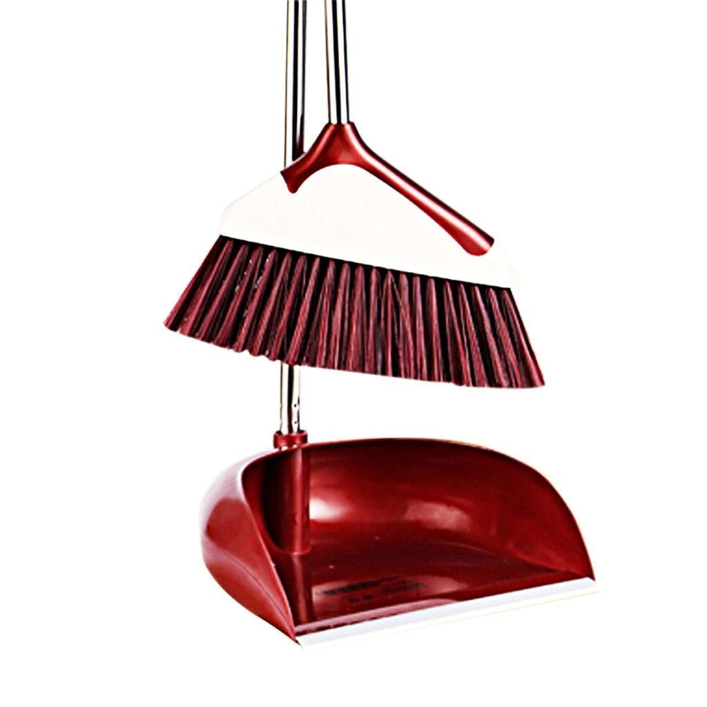 dustpan and brush, Broom and Dustpan Set Dust Pan Cleans Combo Handle and Lobby for Kitchen Home Room Office Floor Use