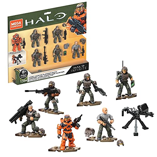 Mega Construx Halo Unsc Marine Platoon Pack Construction Set, Building Toys For Kids , Brown #TOP1