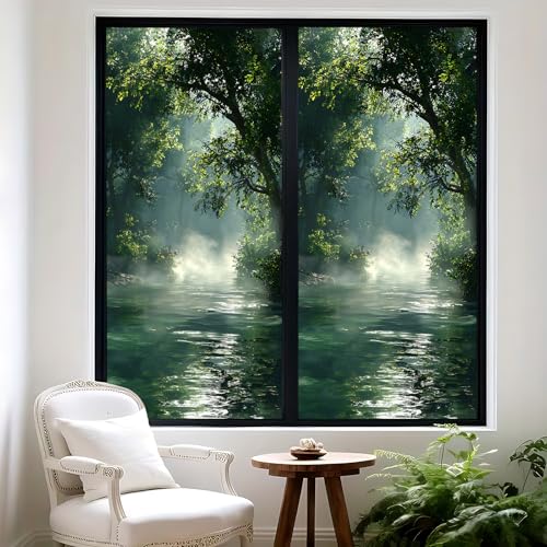 Vinilo decorativo para ventana, estilo vitrales, 17.51x39.37 pulgadas miniatura 3