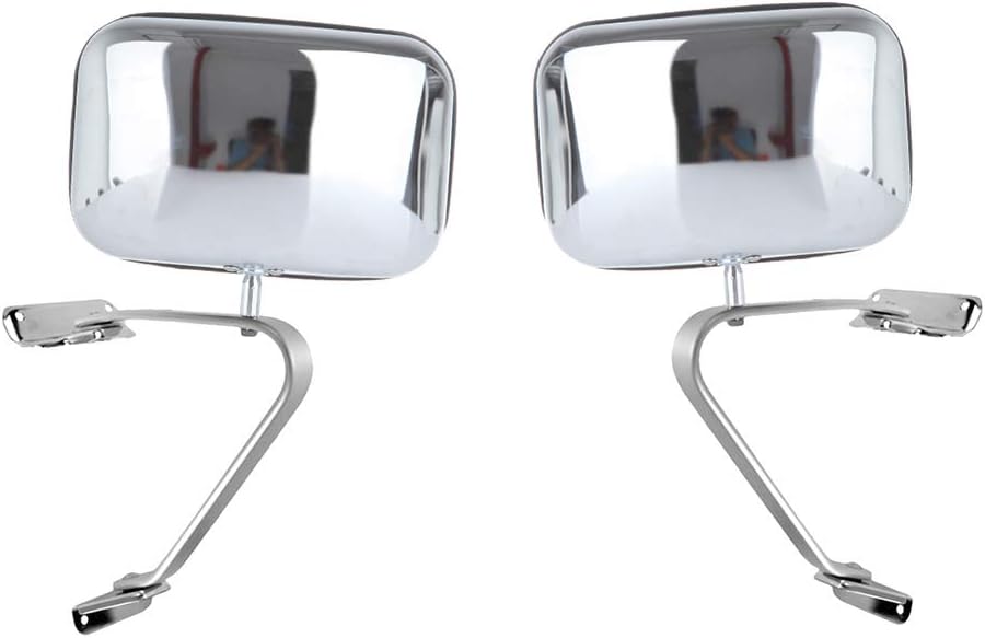Side Mirror Fit for 1980-96 For Ford Bronco F150 Truck 1984-90 Bronco II 1991-94 Explorer 1980-84 F100 Truck with Manual Fold Non-heated Left or Right Side Manual adjustment Exterior Mirror