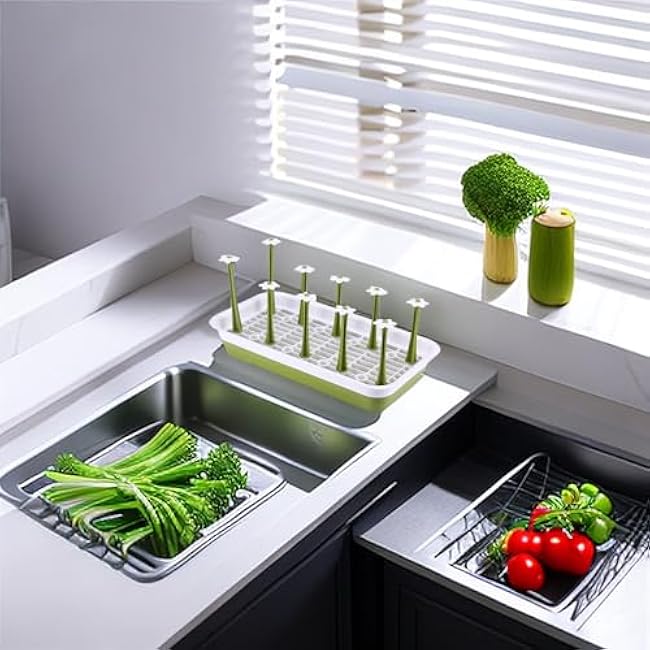 Removable Large Water Bottle Drying Rack, Vertical Bottle Drying Rack Kitchen Counter for Drinking Glass, Insulated Mugs, Baby Bottles, Sports Bottles, Plastic Bag, Wine Glass, Tumblers, Water Cups