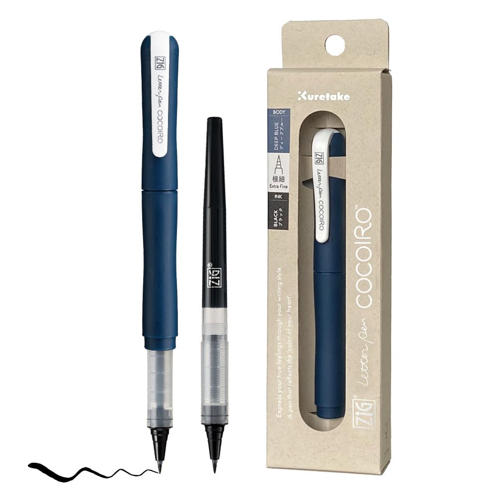 ♡cocoiro♡ Kuretake ZIG Letter Pen COCOIRO, Body with Black Ink Refill Set