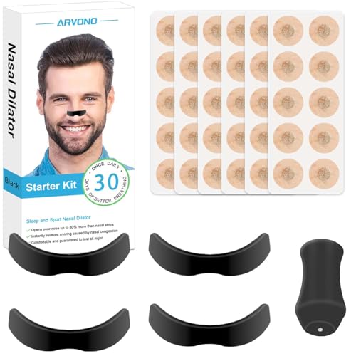 Magnetische Nasenpflaster Schnarchen (30 Tage) – Anti Schnarch Nose Strips, Schnarchstopper & Schnarchschiene für Nasenspreizer besser Atmen, Nasal...
