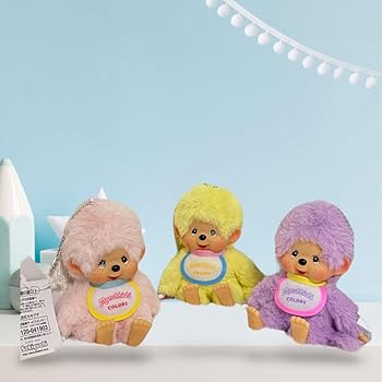 Amazon.co.jp: mocchichi モンチッチ キーチェーン 三色セット 6 set18