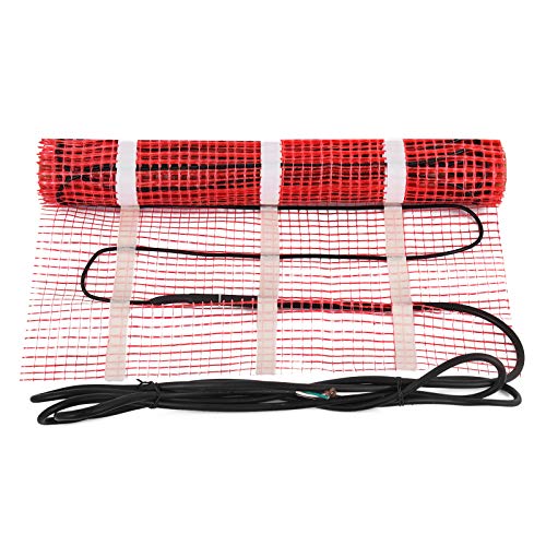Happybuy 10 Sqft 120V Electric Radiant Floor Heating Mat Self-Adhesive Mesh Floor Heat