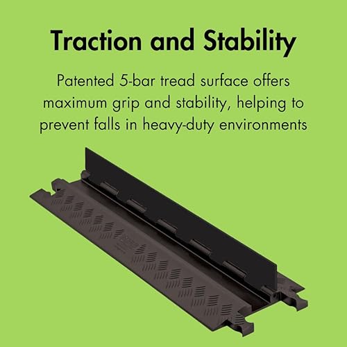 Miniatura 3 de Perro Guardián GD2X 75-BB Heavy Duty 2canales de perfil bajo de poliuretano Protector de cable con rampa tapa con Negro 36 de longitud de rampa 2838