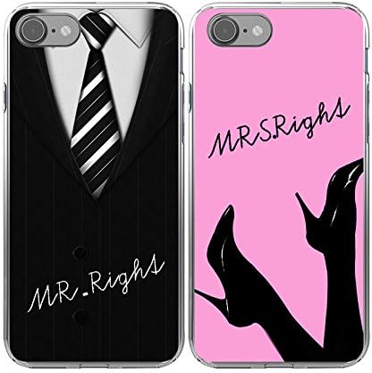 Phone 7/8 Universal Couple Case-TTOTT 2x Floral Lovely Unique Anchor Art Design Slim Silicone Bumper Sweetheart Lovers Boyfriend Girlfriend Couple Matching Cover Case for iPhone 7/8 4.7"