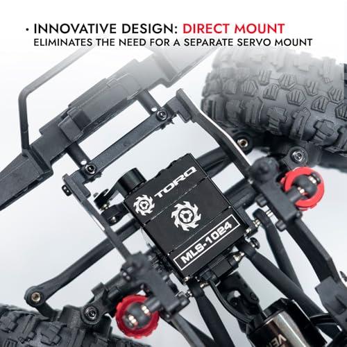 Image of Helidirect TORQ Direct Mount Servo High Torque Servo for FURITEK FX118, CR18P 2024, HobbyPlus ARKTOS 6x6, HPI Venture 18 - Remote Control Car, RC Car, 1 /18 RC Crawler Electronics (with Servo Horn)