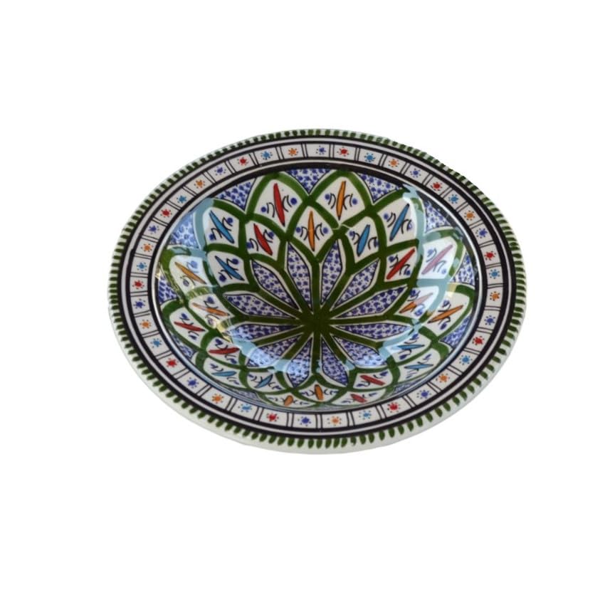 YODECO Tebsi Teller, Keramik, Mehrfarbig, 23 x 23 x 5 cm