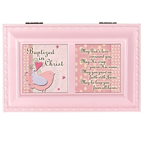 Cottage Garden Baptized In Christ God's Love Matte Pink Jewelry Music Box Plays Jesus Loves Me #TOP1