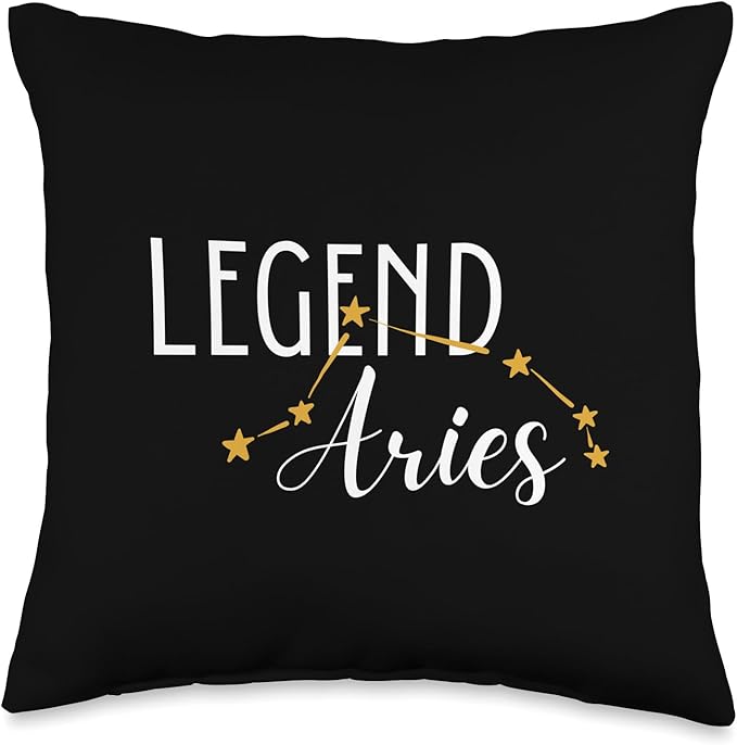 Legend Aries , Zodiac Aries Sign Birthday Gift, Astrology Throw Pillow