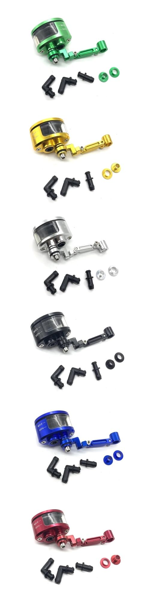 Depósito de Fluido de Frenos para KA&WASAKI Z750 para 650 Taza De Depósito De Aceite Fluido De Cilindro De Tanque De Motocicleta Universal(Rojo,B)