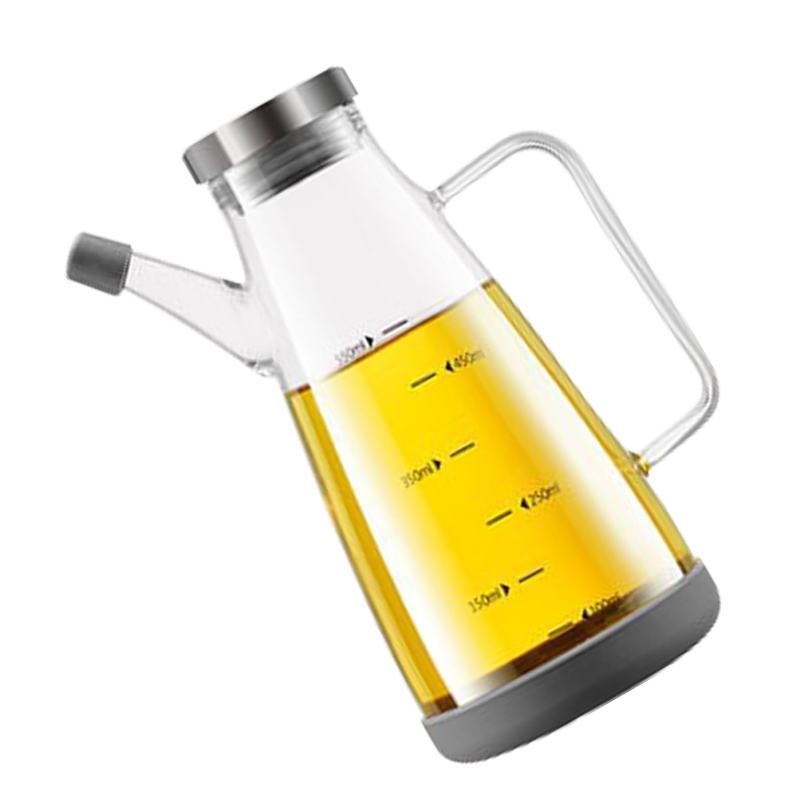 Xinsheinelry Multifunctional Glass Oil Pourer with Nonrust Steel Lid Leak Proof Design for Cooking Oil Soys Sauce Vinegar Drip Proof Pourer