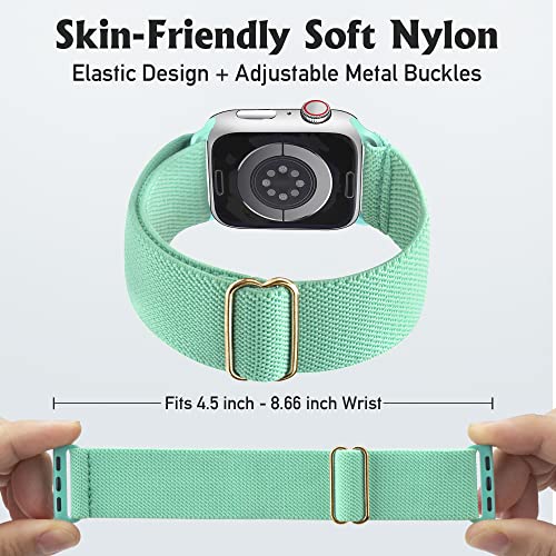 Image of Arae Stretchy WatchBand Compatible for Apple Watch Band 49 /45 /44 /42 /41 /40mm /38mm Comfortable Adjustable Sport Band for iWatch Series 10 9 8 7 6 5 4 SE 3 2 1 Women Men