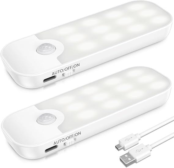 Veilleuse LED Veilleuse Rechargeable, Veilleuse Detecteur de Mouvement avec Bande Magn?�tique 