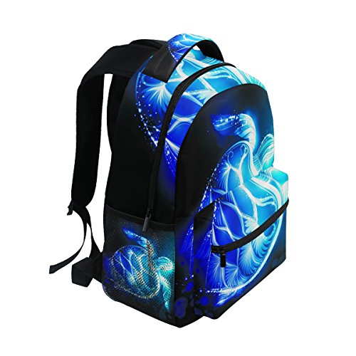 Zzkko Magic Sea Turtle Boys Girls School Computer Backpacks Book Bag Travel Hiking Camping Daypack #TOP1