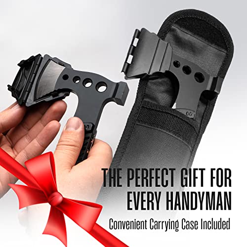 Camping Multitool - Camping Axe - 10 In 1 Stainless Steel Pocket Hatchet Multi tool With Durable Sheath For Outdoor, Survival Gear - Safety Locking Camping Accessories With Wrench by Hayvenhurst - Thumbnail 6