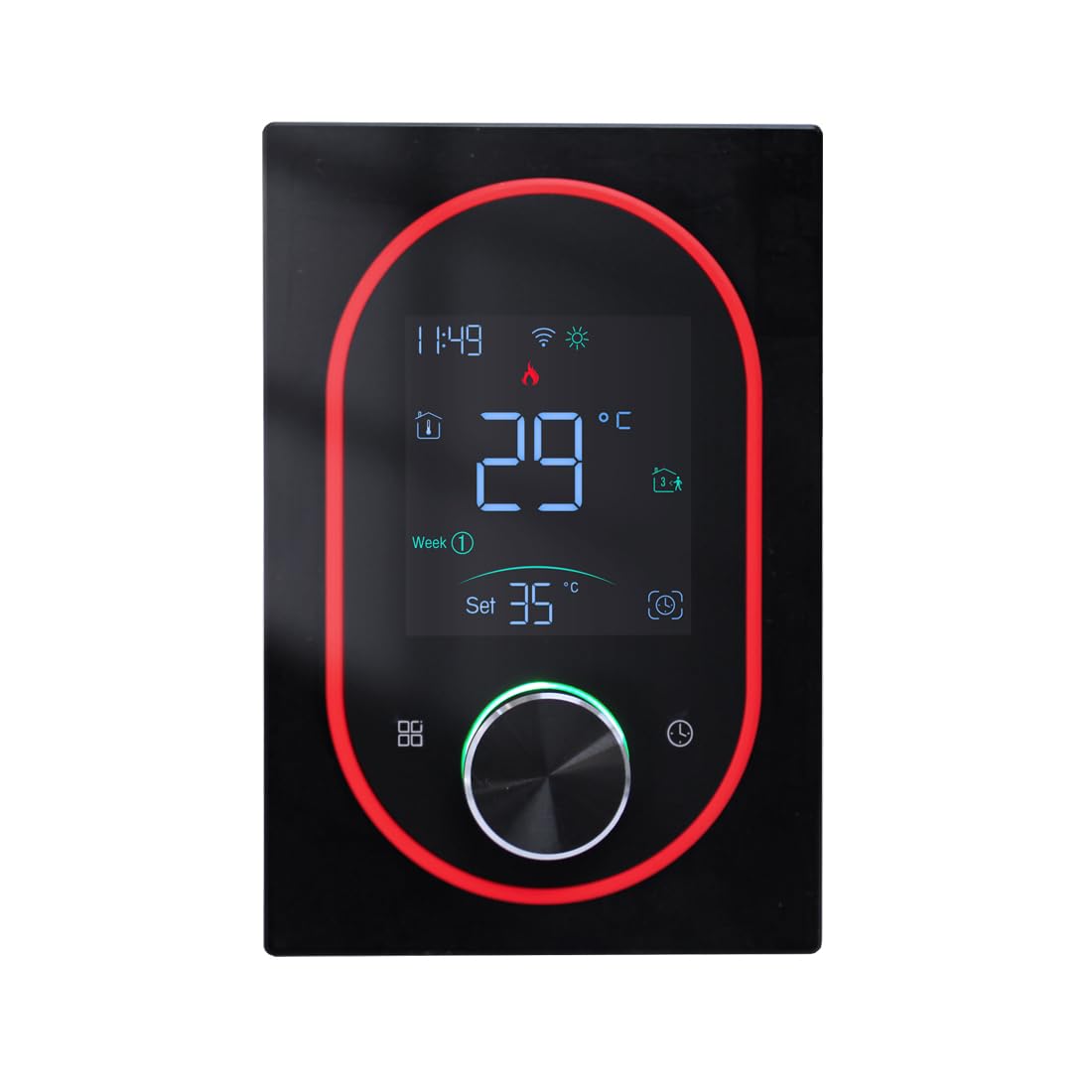 WiFi Smart Knob Termostat ogrzewania kotła gazowego, programowalny regulator temperatury WiFi, kompatybilny z aplikacją Tuya Alexa i Google Home, termostat pokojowy do kotła kombinowanego