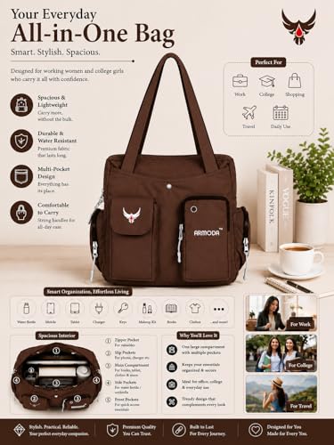 Image of ARMODA Double Pockets Glamour: Stylish Shoulder Bag for Ladies