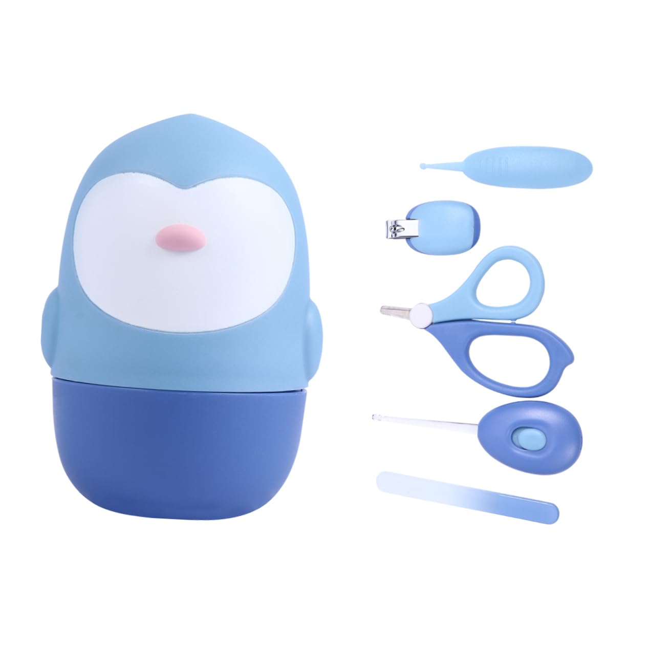ibasenice 3sätze Pflegeset Für Neugeborene Teiliges Set Mit Nagelschneider Schere Nagelfeile -ohrlöffel Und Pinzette in Blau Ergonomisch Sicher Und Praktisch Für Mama